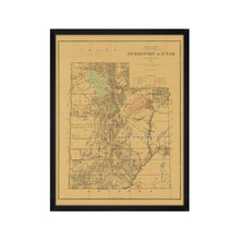 Cargar imagen en el visor de la galería, Digitally Restored and Enhanced 1879 Utah Map Poster - Framed Vintage Utah Wall Map - Old Map of Utah Poster - Restored Utah Wall Art - Historic Utah State Map - Territory of Utah Map
