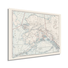 Load image into Gallery viewer, Digitally Restored and Enhanced 1914 Alaska Map Poster - Vintage Map of Alaska Wall Art - Old Juneau Alaska Map Art - State of Alaska Map History