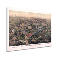 Load image into Gallery viewer, Digitally Restored and Enhanced 1897 Nashville Map Poster - Vintage Map of Nashville Tennessee Wall Art - Old Nashville Wall Decor - Birds Eye View Map of Nashville TN Centennial Exposition