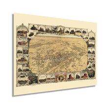 Load image into Gallery viewer, Digitally Restored and Enhanced 1901 Fresno California Map Poster - Vintage Map of Fresno CA - Old City of Fresno Wall Art - History Map of California