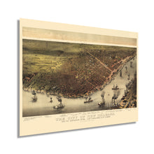 Cargar imagen en el visor de la galería, Digitally Restored and Enhanced 1885 New Orleans Louisiana Map - Vintage Map of New Orleans Wall Art - New Orleans Vintage Map - Historic New Orleans Poster with Names of Prominent Places
