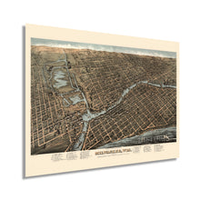 Cargar imagen en el visor de la galería, Digitally Restored and Enhanced 1872 Milwaukee Map - Vintage Map of Milwaukee Wall Art - Old Milwaukee Wisconsin Map - Historic Wall Map of Milwaukee Poster - Bird's Eye View Map of Milwaukee WI
