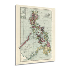 Load image into Gallery viewer, Digitally Restored and Enhanced 1906 Philippines Map Poster - Vintage Map of The Philippines Wall Art - Historic Map of Philippines Wall Decor - Old Philippines Artwork