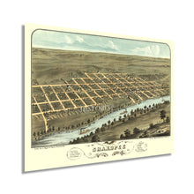 Cargar imagen en el visor de la galería, Digitally Restored and Enhanced 1869 Shakopee Minnesota Map Poster - Shakopee City Map of Scott County Minnesota - History Map of Shakopee Wall Art