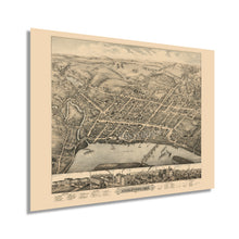 Load image into Gallery viewer, Digitally Restored and Enhanced 1877 Middletown Connecticut Map Print - History Map of Middletown CT Poster - Old Map of Middletown Connecticut Wall Art