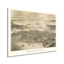 Load image into Gallery viewer, Digitally Restored and Enhanced 1870 Boston Massachusetts Map - Old Boston Map Wall Art - Boston Poster Suffolk County Map of Massachusetts MA History