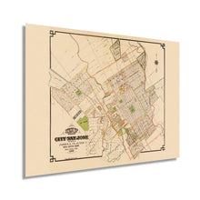 Load image into Gallery viewer, Digitally Restored and Enhanced 1886 San Jose California Map - Vintage San Jose Wall Art - Old San Jose Map - Historic City of San Jose Poster - Restored Map of San Jose CA Showing Drainage Roads Blocks