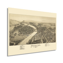 Load image into Gallery viewer, Digitally Restored and Enhanced 1892 Map of Pittston & West Pittston Pennsylvania - Vintage Pennsylvania Map - Old Pittston & West Pittston PA Wall Art