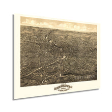 Load image into Gallery viewer, Digitally Restored and Enhanced 1880 Rochester New York Map - Vintage Map of Rochester NY Wall Art - Old Map of Rochester NY - Historic Rochester Poster - Bird's Eye View of Rochester NY Map