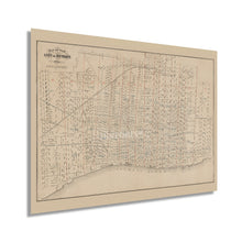 Load image into Gallery viewer, Digitally Restored and Enhanced 1886 Detroit Michigan Map - Vintage Detroit Map Poster - Old Wayne County Map of Michigan - History Map of Detroit Wall Art - Historic City of Detroit Michigan Map Poster
