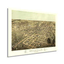 Load image into Gallery viewer, Digitally Restored and Enhanced 1867 Belleville Illinois Map - Old Belleville IL Wall Art - History Map of Belleville St Clair County Illinois Poster