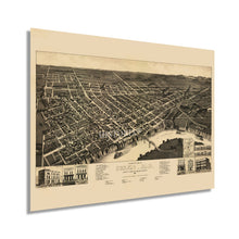 Load image into Gallery viewer, Digitally Restored and Enhanced 1887 Selma Alabama Map Poster - Old Map of Selma Alabama Wall Art - History Map of Selma City Dallas County Alabama