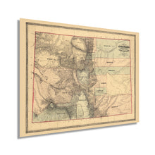 Load image into Gallery viewer, Digitally Restored and Enhanced 1862 Colorado Territory Map - Vintage Map of Colorado Wall Art - Old Colorado Map Poster - Historic Colorado Wall Map Embracing The Central Gold Region