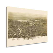 Load image into Gallery viewer, 1890 Scranton Pennsylvania Map - 18x24 Inch Vintage Map of Scranton PA Wall Art - Old Scranton Map - Historic Scranton Poster - Bird's Eye View Wall Map of Scranton PA
