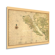 Load image into Gallery viewer, Digitally Restored and Enhanced 1650 California Shown as an Island Map Poster - Vintage Map of California Wall Art History - Old California Map Print