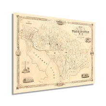 Load image into Gallery viewer, Digitally Restored and Enhanced 1850 Washington DC Vintage Map - Map of Washington DC Wall Art - Washington DC Map Art - Washington DC Map Poster - Map Washington DC Decor - DC Map Wall Art