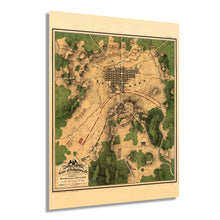 Cargar imagen en el visor de la galería, Digitally Restored and Enhanced 1863 Map of the Battle of Gettysburg Pennsylvania - Vintage Map Wall Art - American Civil War Poster Showing Line of Battle on July 2nd 1863 - Gettysburg Map