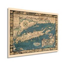 Load image into Gallery viewer, Digitally Restored and Enhanced 1933 Long Island NY Map - Vintage Map of Long Island Wall Art - Old Long Island Sound Map - History Map of New York Poster - Historic State of New York Map Poster