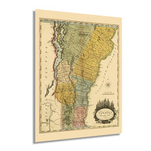Cargar imagen en el visor de la galería, Digitally Restored and Enhanced 1814 Vermont Map - Vermont State Vintage Map - Vermont Wall Art - Old Vermont Map Poster - Vermont Wall Decor - Map of Vermont from Actual Survey