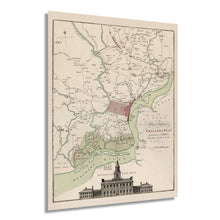 Load image into Gallery viewer, Digitally Restored and Enhanced 1777 Map of Philadelphia Pennsylvania - Vintage Map of Philadelphia City Wall Art - Plan of the City of Philadelphia Map Print Showing Landowners