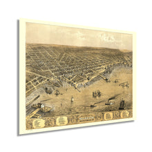 Load image into Gallery viewer, Digitally Restored and Enhanced 1868 Muskegon Michigan Map - Vintage Map of Muskegon MI Wall Art - History Map of Muskegon Michigan - Old Muskegon Map