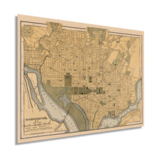 Cargar imagen en el visor de la galería, Digitally Restored and Enhanced 1897 Map of Washington DC - Washington DC Vintage Map - DC Map Wall Art - Washington DC Map Print - Washington DC Poster Map - Map Washington DC Decor