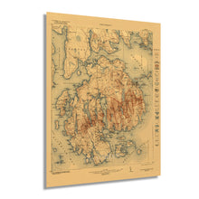 Load image into Gallery viewer, Digitally Restored and Enhanced 1922 Acadia National Park Map - Vintage Map Acadia National Park Wall Art - Vintage National Park Poster Acadia Maine United States - Acadia National Park Print