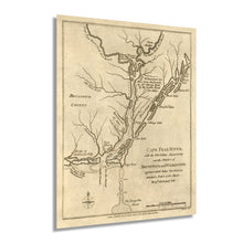 Load image into Gallery viewer, Digitally Restored and Enhanced 1781 Cape Fear River Region Map - Vintage Map of Wilmington and Brunswick County North Carolina - New Hanover NC Vintage Map Wall Art - American Revolution Map
