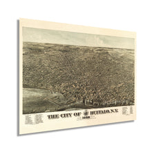 Load image into Gallery viewer, Digitally Restored and Enhanced 1880 Buffalo New York Poster Map - Vintage Map of Buffalo NY Wall Art - Old Buffalo Map - Historic Bird's Eye View Map of Buffalo NY Showing Points of Interest