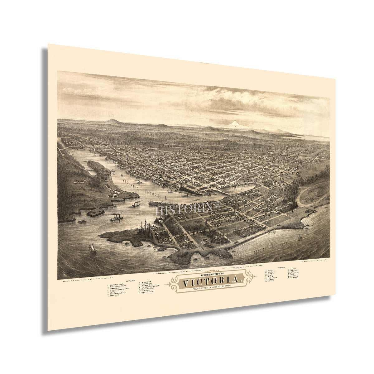 1878 Map of Victoria Vancouver Island Canada Wall Art Print 1878 Map of Victoria Vancouver Island Canada Wall Art Print