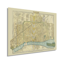 Load image into Gallery viewer, Digitally Restored and Enhanced 1895 Map of Detroit Michigan - Vintage Detroit Map Poster - History Map of Detroit Wall Art - Old Detroit City Wayne County Map of Michigan - Historic Michigan Map Poster