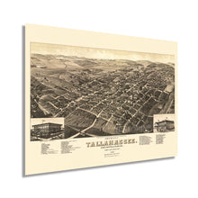 Load image into Gallery viewer, Digitally Restored and Enhanced 1885 Tallahassee Florida Map Poster - Vintage Map of Tallahassee Poster - Old Tallahassee Map - Historic Tallahassee Wall Art - View of Tallahassee FL Leon County