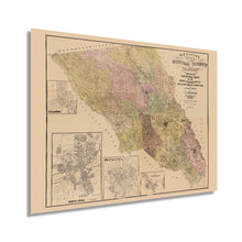 Cargar imagen en el visor de la galería, Digitally Restored and Enhanced 1900 Sonoma Map - Vintage Sonoma County California Map- Old Sonoma County Wall Art - Map of Sonoma County CA with Healdsburg Santa Rosa Petaluma Cloverdale Insets