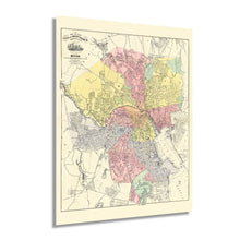 Load image into Gallery viewer, Digitally Restored and Enhanced 1899 Map of Providence Rhode Island - Vintage Providence Wall Art - Old Providence Map - Historic Bird's Eye View of Providence Poster - History Map of Providence RI