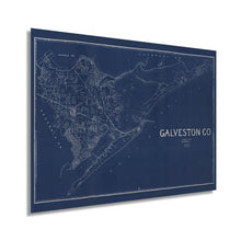 Load image into Gallery viewer, Digitally Restored and Enhanced 1891 Galveston County Texas Map Poster - Vintage Map of Galveston - Galveston County Wall Art Blueprint Showing Land Ownership Real Property - Galveston Texas Map