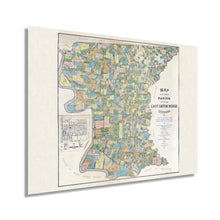 Load image into Gallery viewer, Digitally Restored and Enhanced 1895 East Baton Rouge Louisiana Map Poster - Vintage Map of The Parish of East Baton Rouge LA - Old East Baton Rouge Map Wall Art - Historic Map of Baton Rouge