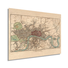 Load image into Gallery viewer, Digitally Restored and Enhanced 1815 London England Map Poster - Vintage Map of London Wall Art - Historic London Wall Decor - Old Map of London England Wall Art