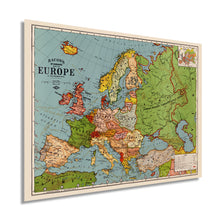 Cargar imagen en el visor de la galería, Digitally Restored and Enhanced 1925 Map of Europe - Vintage Map Europe Wall Art - Bacon's Standard Map of Europe Poster - Vintage Europe Map Poster - Europe Decor Poster Map of Europe