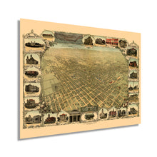Load image into Gallery viewer, Digitally Restored and Enhanced 1901 San Jose California Map - Vintage Map of San Jose Wall Art - Old Birds Eye View Historic Map of San Jose CA Includes Illustrations of Points of Interest