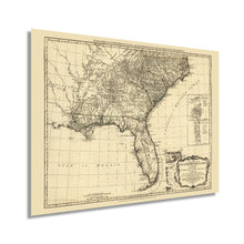Load image into Gallery viewer, Digitally Restored and Enhanced 1776 Vintage Map of Southern British Colonies in America - Vintage USA Map of South Atlantic showing Carolinas Georgia Florida