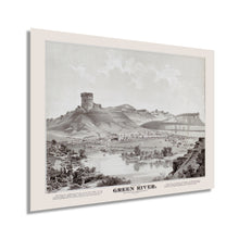 Load image into Gallery viewer, Digitally Restored and Enhanced 1875 Green River Wyoming Map Poster - Old Green River Wyoming Wall Art - History Map of Green River City WY Territory