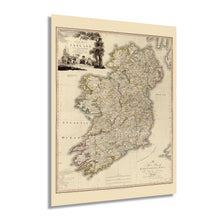 Load image into Gallery viewer, Digitally Restored and Enhanced 1797 Ireland Map Poster - Vintage Map of Ireland Wall Art - History Map of Dublin Ireland - Old Republic of Ireland Map Print - A New Map of Ireland Wall Art