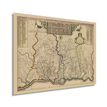 Cargar imagen en el visor de la galería, Digitally Restored and Enhanced 1687 Philadelphia Pennsylvania Map - Old Philadelphia PA Vintage Map Wall Art - Philadelphia Map Print Showing Counties Townships Lots - Philadelphia Map Poster