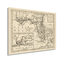 Load image into Gallery viewer, Digitally Restored and Enhanced 1763 East &amp; West Florida Map - Vintage Map Wall Art - A Map of the New Governments Vintage Florida Map - Florida Map Wall Art - Vintage Florida Poster
