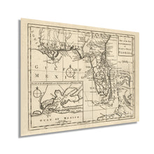 Load image into Gallery viewer, Digitally Restored and Enhanced 1763 East & West Florida Map - Vintage Map Wall Art - A Map of the New Governments Vintage Florida Map - Florida Map Wall Art - Vintage Florida Poster