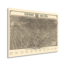 Load image into Gallery viewer, Digitally Restored and Enhanced 1923 Washington DC Map Art - Washington DC Vintage Map Poster - Old Washington DC Wall Art - Vintage Washington DC Map Art - Baltimore and Ohio Railroad Company