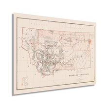 Load image into Gallery viewer, Digitally Restored and Enhanced 1879 Montana State Map - Vintage Map of Montana Wall Art - Old Montana Map Wall Art - Montana Wall Map - Historic Territory Map of Montana Poster