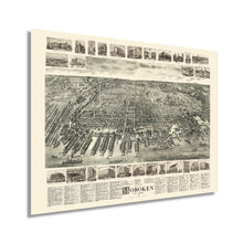 Load image into Gallery viewer, Digitally Restored and Enhanced 1904 Hoboken New Jersey Map - City of Hoboken Wall Art - History Map of Hoboken NJ - Hudson County New Jersey Vintage Map
