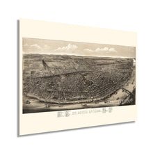 Load image into Gallery viewer, Digitally Restored and Enhanced 1895 Saint Louis Missouri Map - Vintage Map of St Louis MO Wall Decor - Old St Louis City Map - Perspective St Louis Wall Art Showing Index to Points of Interest
