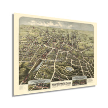 Load image into Gallery viewer, Digitally Restored and Enhanced 1875 New Britain Connecticut Map Art - Vintage Map of New Britain CT Wall Art - Old History Map of Connecticut Poster
